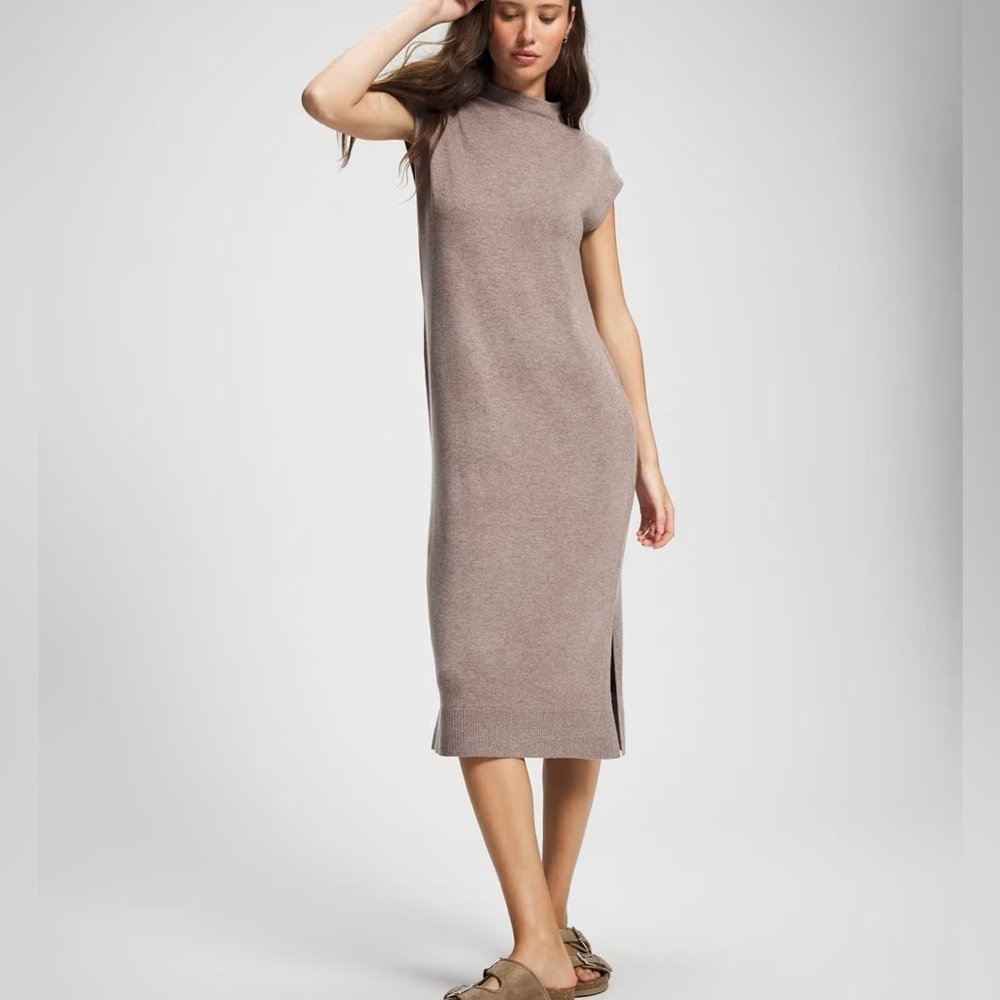 24/7 BY SOMA SET Premier Knit Sweater Wrap AND Funnel Neck Midi Dress Size Small